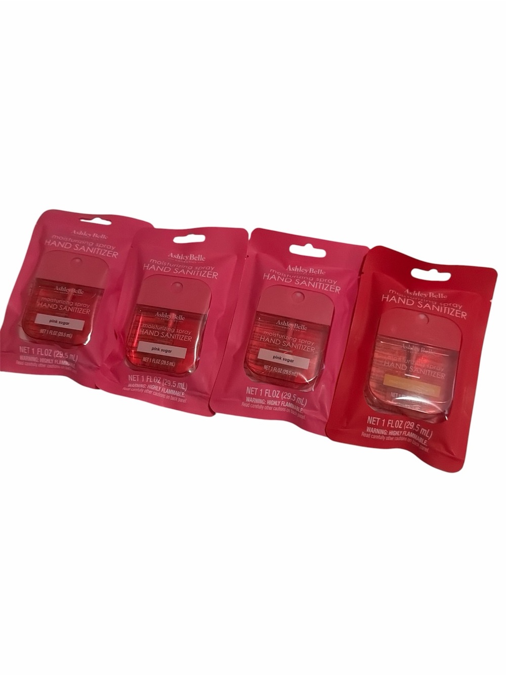Pink Pocket Hand Sanitizer - 4 Pack